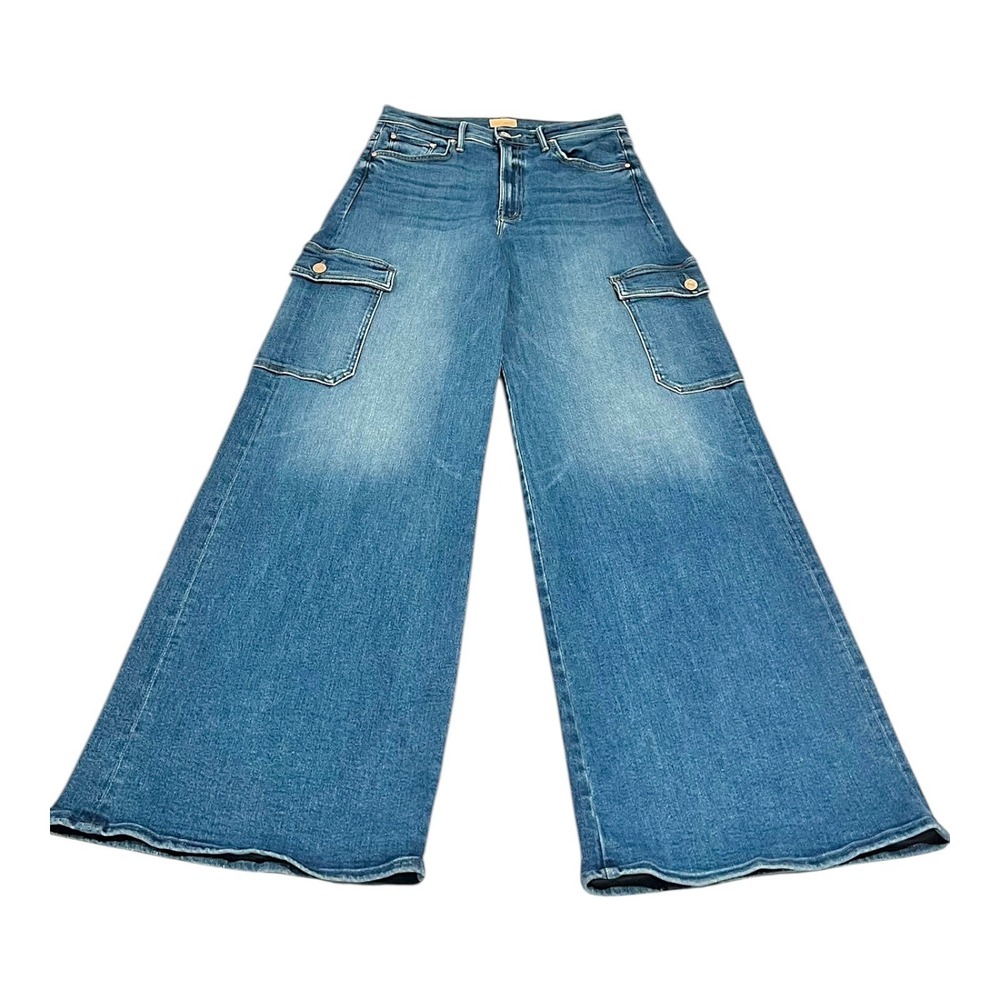 MOTHER The Undercover Cargo‎ Wide Leg Jeans Sneak Opposites Attract Size 28